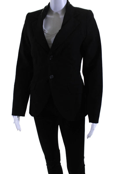 Alvin Valley Women's Collared Long Sleeves Two Button Blazer Black Size 36