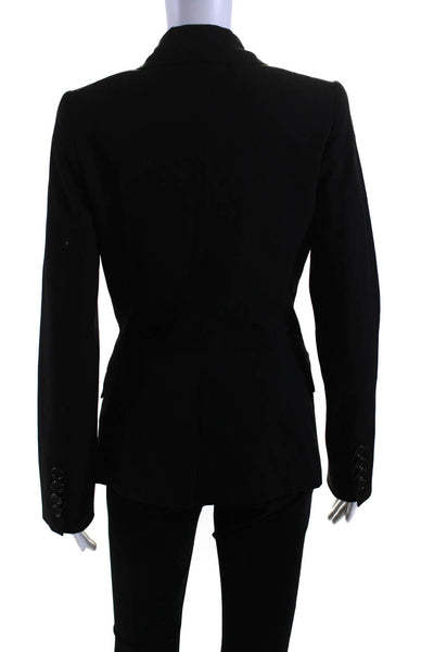 Alvin Valley Women's Collared Long Sleeves Two Button Blazer Black Size 36