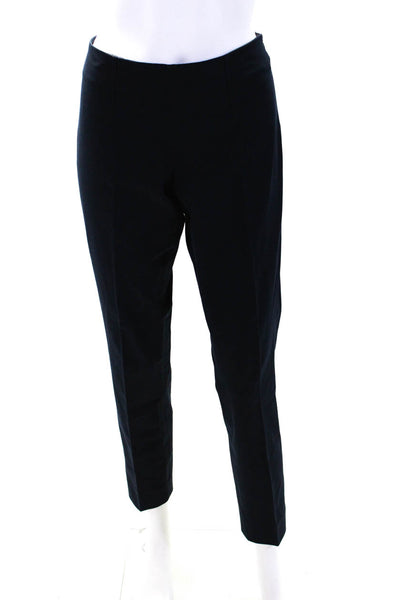 Theory Womens Cotton Blend Flat Front Zip Up Low-Rise Skinny Pants Navy Size 6