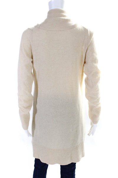 Lilly Pulitzer Womens Cashmere Long Cardigan Sweater White Size Medium