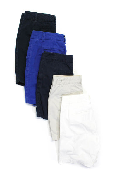 J Crew Womens Chino Shorts Blue White Beige Cotton Size 6 Lot 5