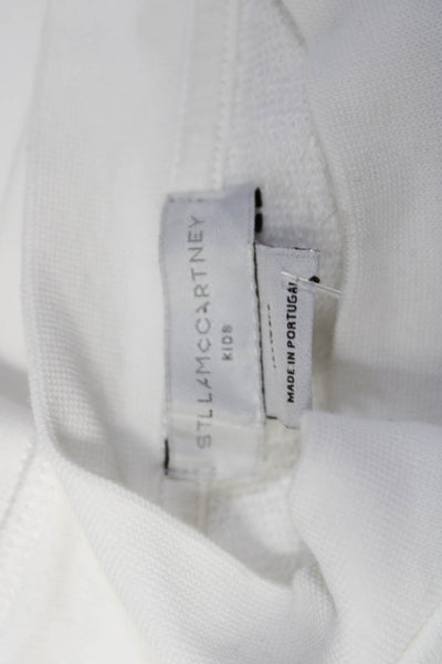 Stella McCartney Girls Pullover Palm Tree Logo Sweatshirt White Cotton Size 14