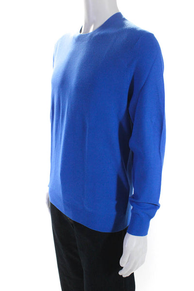 Theory Mens Crew Neck Pullover Long Sleeve Sweater Blue Size Medium