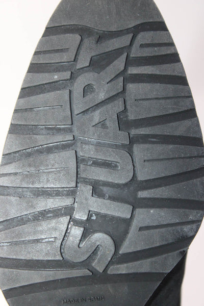 Stuart Weitzman Womens Suede Zip Up Tassel Zipper Ankle Boots Black Size 8 Mediu
