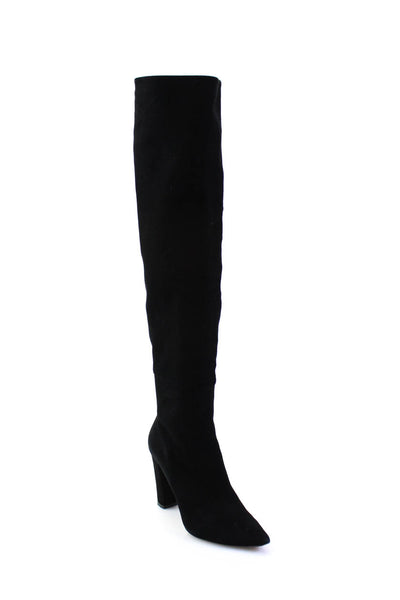 Jean Michel Cazabat Womens Block Heel Over The Knee High Boots Black 37.5 7.5