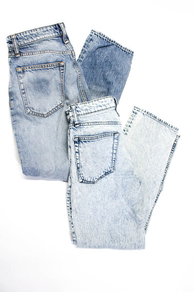 Rag & Bone Womens Mid Rise Straight Leg Jeans Light Blue Size 25 26 Lot 2