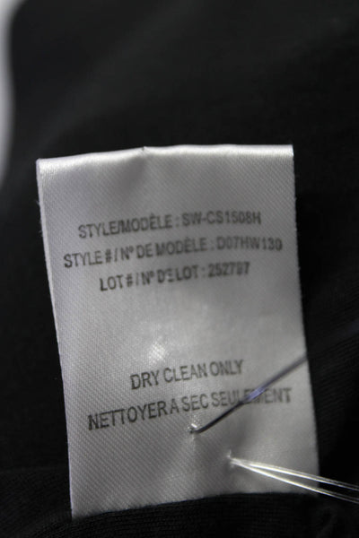 Helmut Lang Women's Long Sleeves Asymmetric Full Zip Jacket Black Size S