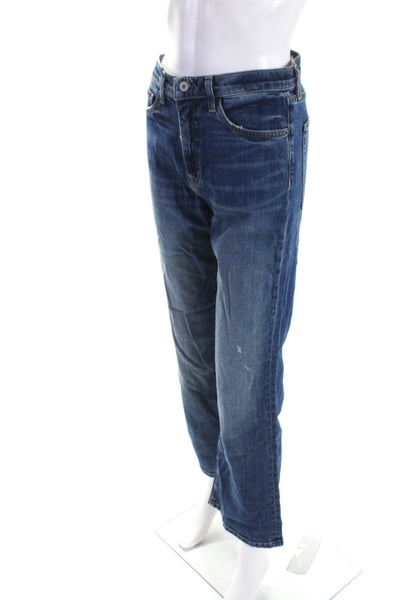Nili Lotan Womens Zipper Fly High Rise Boot Cut Jeans Blue Denim Size 27
