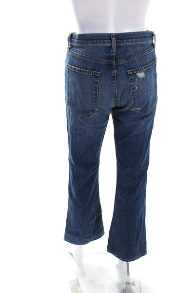 Nili Lotan Womens Zipper Fly High Rise Boot Cut Jeans Blue Denim Size 27