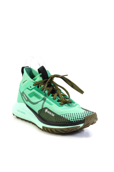 Nike Womens Lace Up Knit Gore-Tex React Running Sneakers Green Size 6