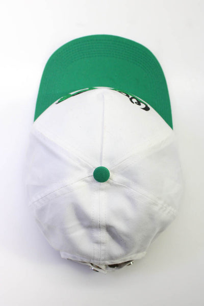 Off White Womens Woman Embroidered Baseball Cap Hat White Green One Size