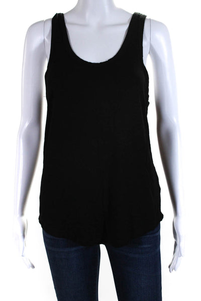 BLQ Womens Scoop Neck Jersey Basic Tank Top Blouse Black Size 0