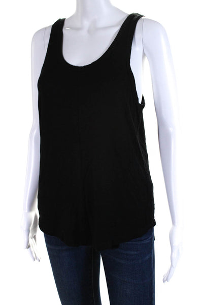 BLQ Womens Scoop Neck Jersey Basic Tank Top Blouse Black Size 0