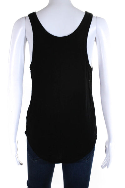 BLQ Womens Scoop Neck Jersey Basic Tank Top Blouse Black Size 0