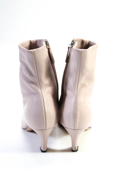 ACNE Studios Womens Pink Leather Sculpted Heels Ankle Boots Shoes Size 7