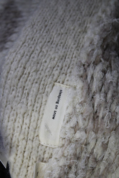 Sleeping On Snow Anthropologie Womens Crochet Half Sleeve Cardigan Beige Size M