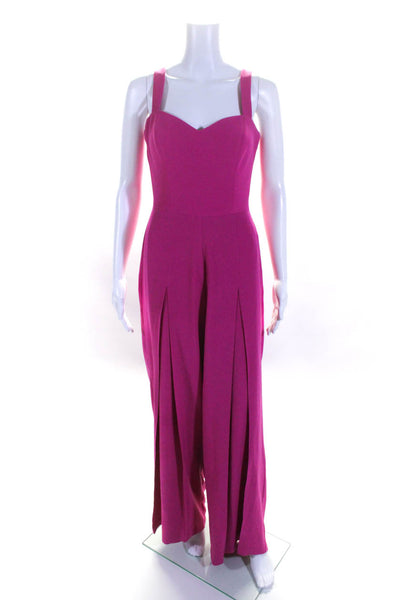 Dress the Population Womens Sleeveless Wide Leg Jumpsuit Fuchsia Size S