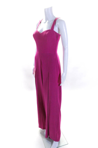 Dress the Population Womens Sleeveless Wide Leg Jumpsuit Fuchsia Size S