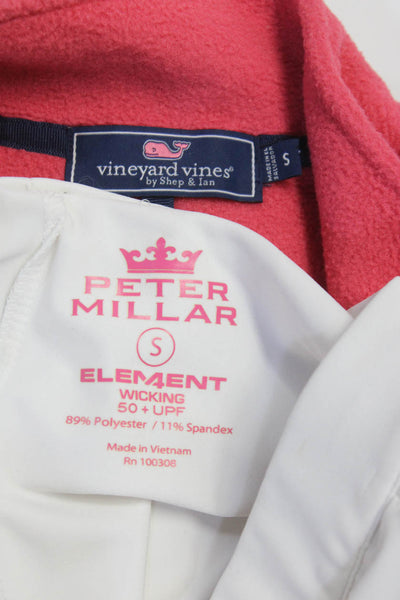 Vineyard Vines Peter Millar Womens Two Pocket High Neck Vest Pink Size S Lot 2