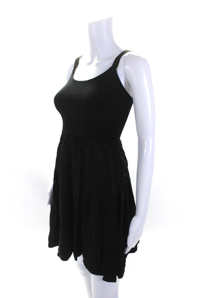 Theory Womens Sleeveless Scoop Neck Knee Length A Line Dress Black One Size