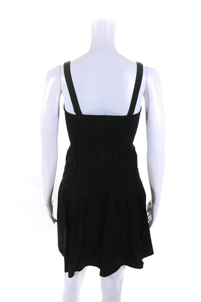 Theory Womens Sleeveless Scoop Neck Knee Length A Line Dress Black One Size