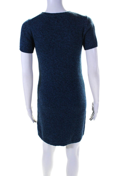 Theory Womens Short Sleeves Dorothea M Loryelle Sweater Dress Blue Size Small