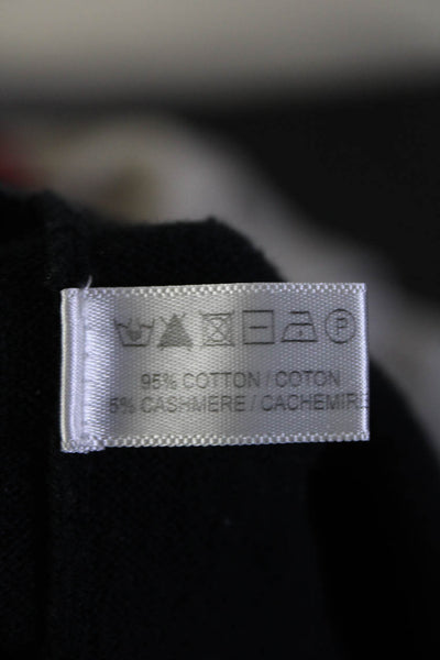 Lisa Todd Womens Cotton Heart Graphic Long Sleeve Crewneck Sweater Black Size M