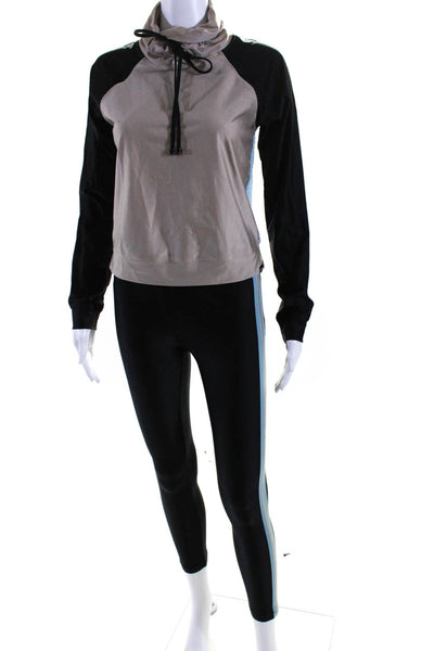 Koral Women's Elastic Waist Stripe Side Full Length Legging Black Size XS Lot 2