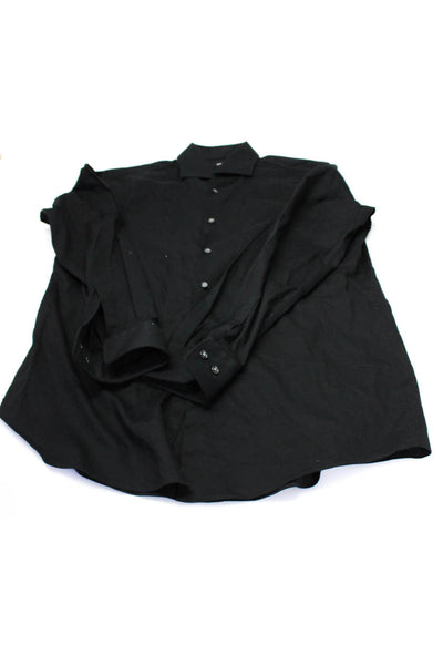 Boss Hugo Boss David Donahue Mens Buttoned Long Sleeve Tops Black Size 34 Lot 4