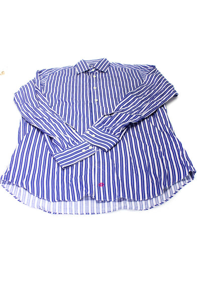 David Donahue Mens Cotton Striped Collared Buttoned Tops Blue Size EUR34 Lot 4