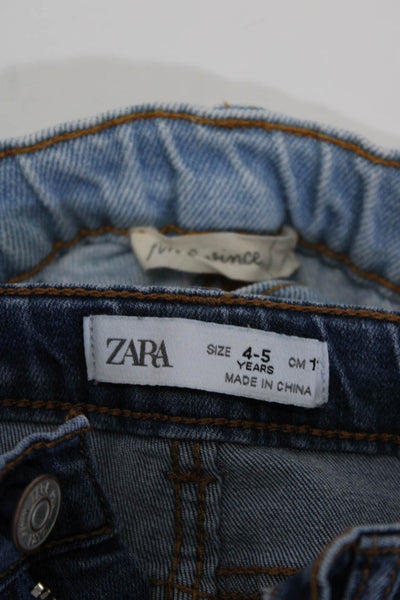 Zara Fin & Vince Girls Adjustable Five Pocket Skinny Jeans Blue Size 4-5 Lot 2