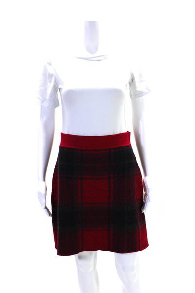 Polo Ralph Lauren Women's Pull-On A-Line Plaid Black Skirt Size M Lot 2
