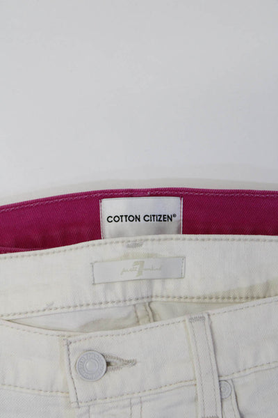 Cotton Citizen 7 For All Mankind Womens Straight Pants Pink Size EUR29 Lot 2