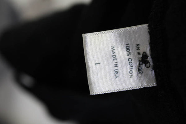 Xirena Womens Cotton Gauze Collared Long Sleeve Button Down Shirt Black Size L