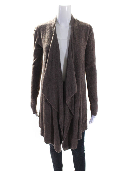 Barefoot Dreams® Women's Open Front Long Sleeves Cardigan Sweater Brown Size S