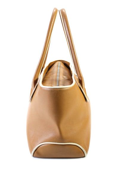 Tods Womens Light Brown Leather Zip Shoulder Bag Handbag