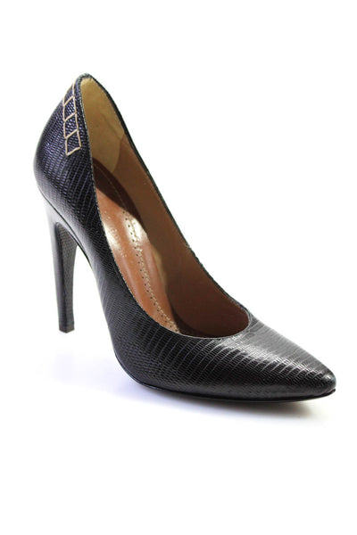 Proenza Schouler Womens Stiletto Pointed Toe Pumps Black Leather Size 37