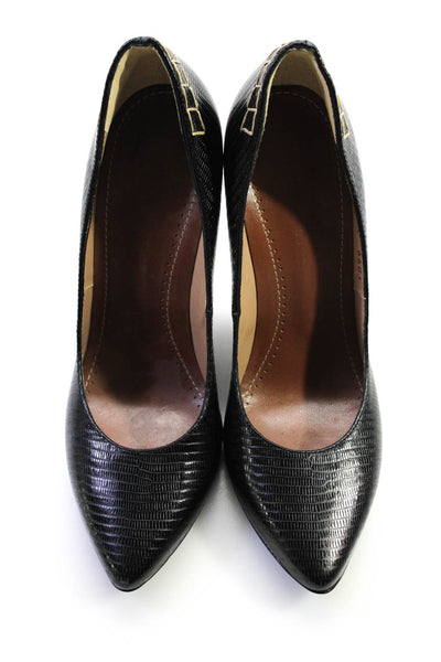 Proenza Schouler Womens Stiletto Pointed Toe Pumps Black Leather Size 37