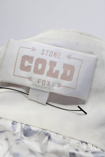 Stone Cold Fox Women's Sleeveless Tie Front Two Piece Short Set White Size 1
