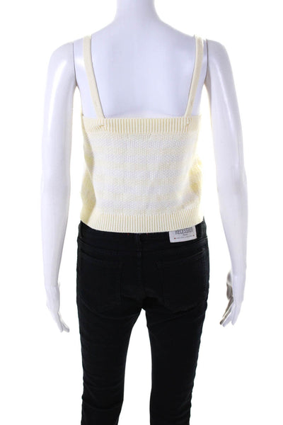 525 Women's Long Sleeves V-Neck Two Piece Cardigan Sweater Set Yellow Size S