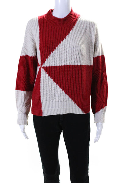 Paradis Perdus Women's Long Sleeves Pullover Color Block Sweater Size XS