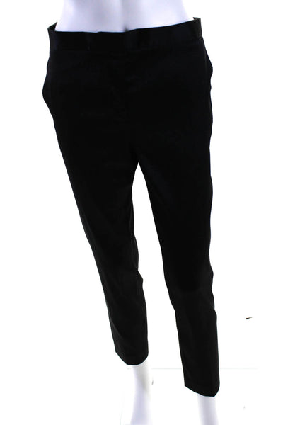 The Row Womens Mid Rise Straight Leg Stretch Slacks Black Size 8