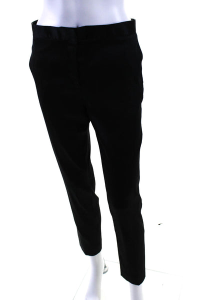 The Row Womens Mid Rise Straight Leg Stretch Slacks Black Size 8