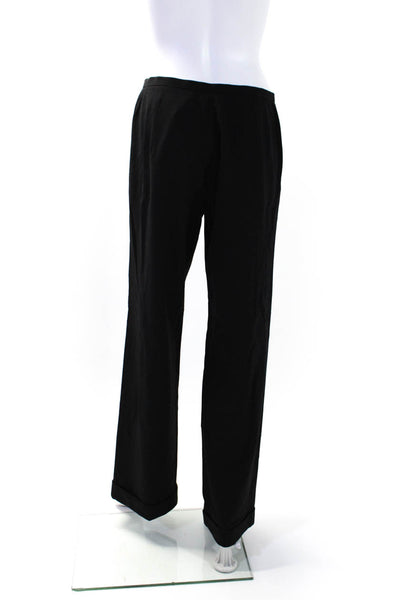 Lafayette 148 New York Womens Hook & Eye Zip Straight Dress Pants Black Size 4