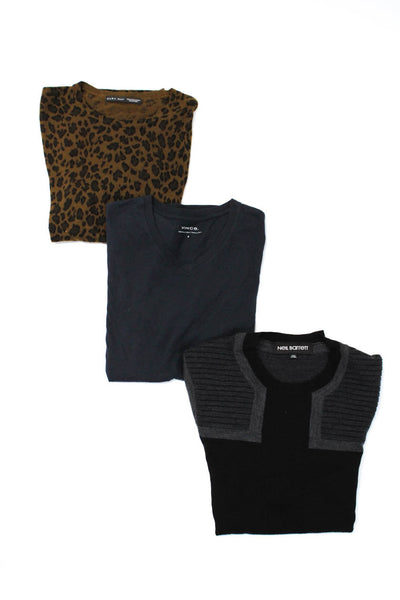 Zara Women's Crewneck Long Sleeves Pullover Sweater Animal Print Size M Lot 3
