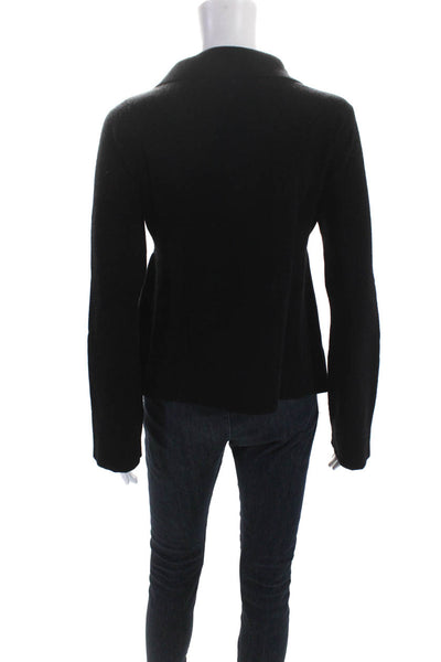 Nanette Lepore Womens Black Cashmere Collar Long Sleeve Sweater Top Size S