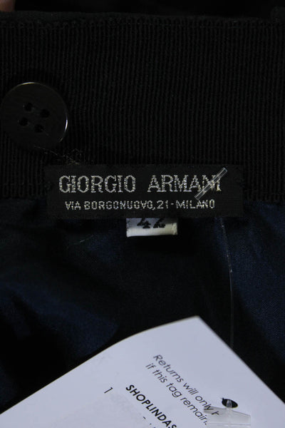 Giorgio Armani Womens Dark Navy Flowy Knee Length A-Line Skirt Size 42