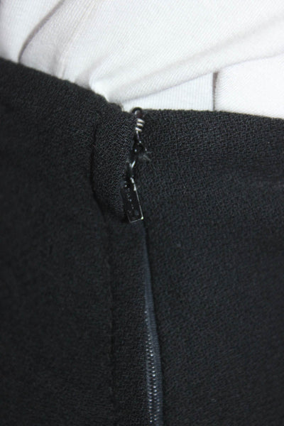 Giorgio Armani Womens Black Wool Knee Length A-Line Skirt Size 8/42