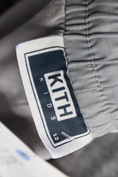 Kith Kids Girls Gray Drawstring Cuff Ankle Taper Leg Sweatpants Size 12