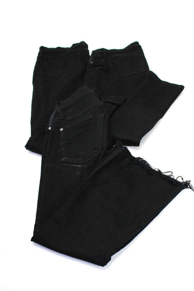 James Jeans Paige Womens Cotton Blend Elastic Waist Jeans Black Size 27 26 Lot 3